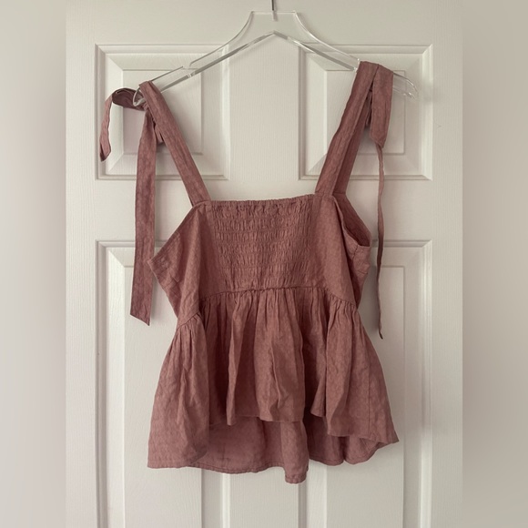 NWT Madewell small Rosalie Mauve Tie Strap Tank Top - Picture 2 of 7